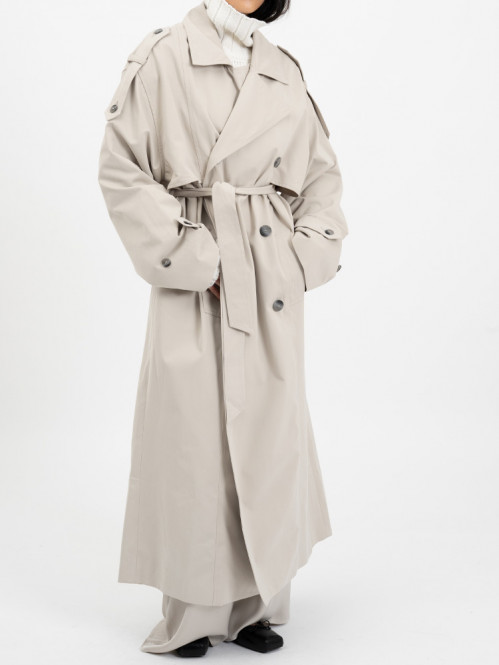 Cori trench coat greige 