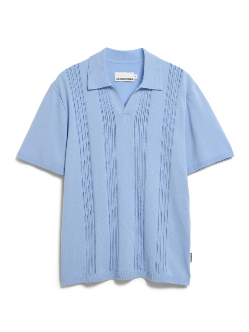 Cotton knit poloshirt wedgwood 