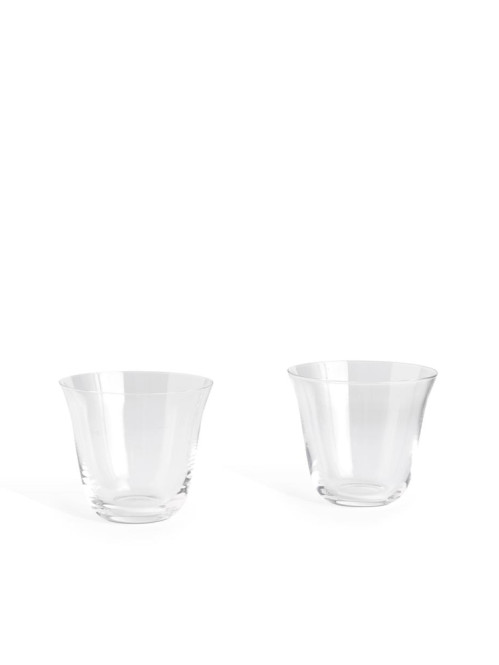Curve tumbler glass s set of 2 clear 