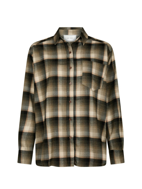 Dalma flannel check shirt army 