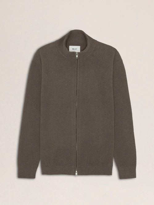 Danny full zip cardigan mable husk 