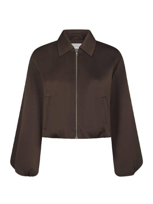 Denielle heave sateen jacket dk brown 