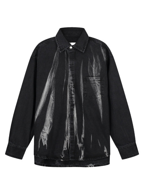 Denim shirt blk denim 