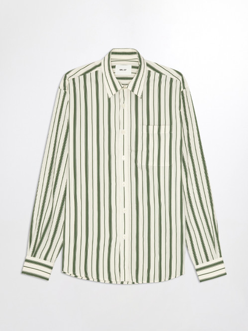 Deon ls shirt stripe capers L