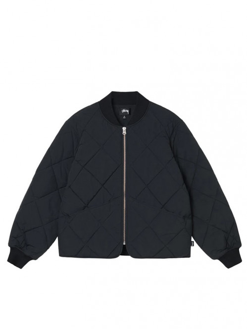 Dice quilted liner jacket black 