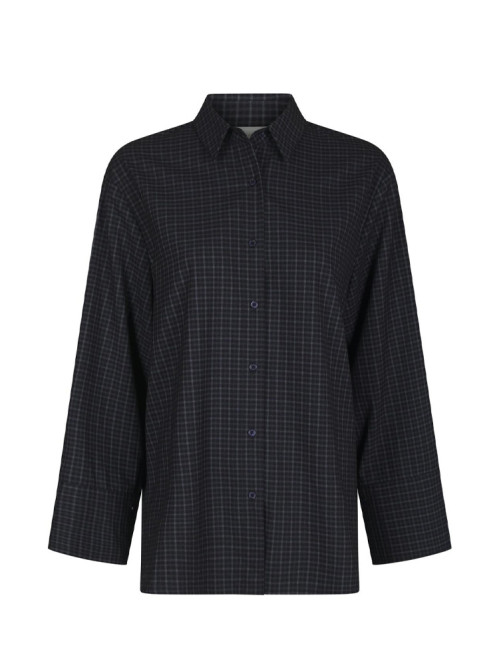 Dita check shirt dk blue 