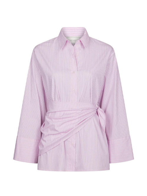 Dita scarf stripe blouse light pink 
