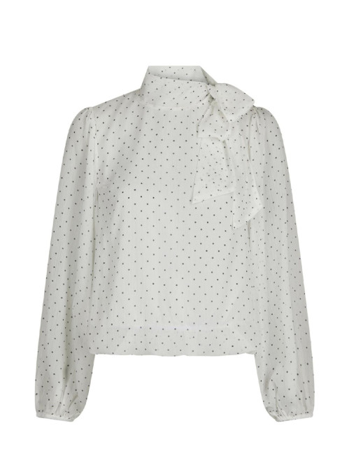 Dorellie dot blouse off white 