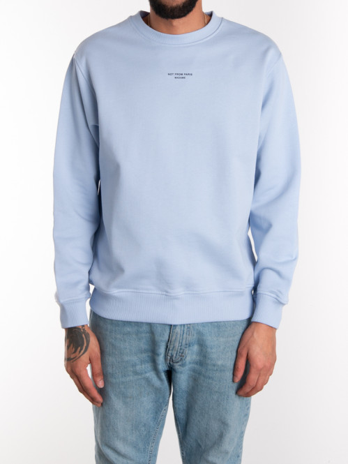 Le Sweatshirt slogan light blue 