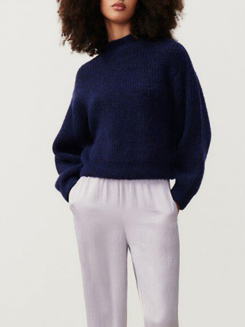 East 18q pullover navy chine 