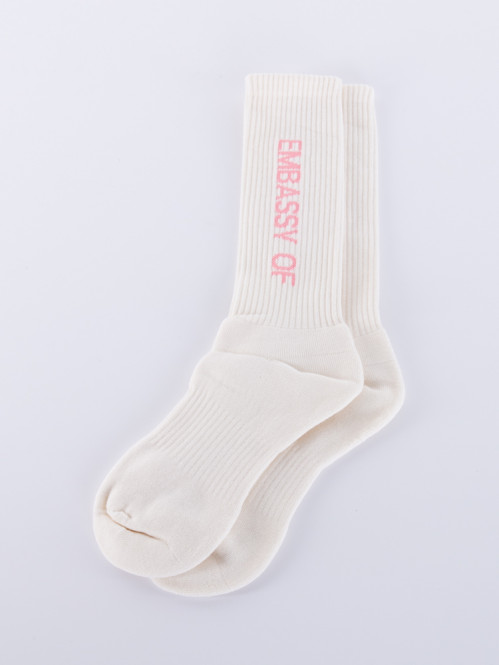EMB socks off white/mauve 