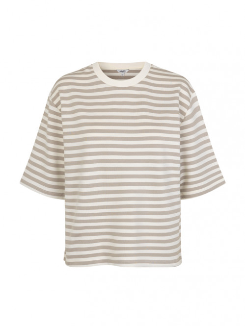 Emrys-m betsy stripe t-shirt fossil sugar 