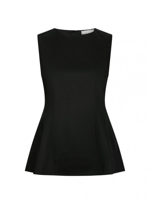 Esteves poplin top black L