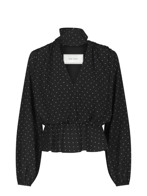 Ettalie dot blouse black 