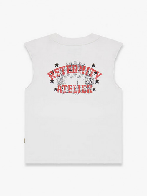 Evenie band tanktop vintage white 