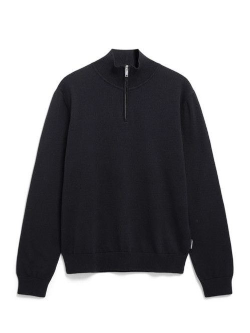 Faabes zip knit sweater black 