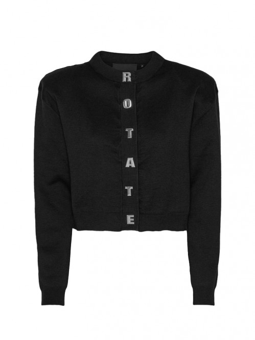 Firm knit cardigan black 