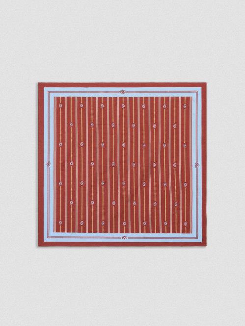 Foulard rayure monogram dark red 