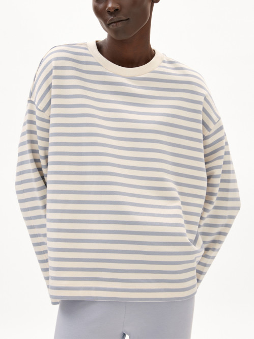 Frankaa maarlen stripe sweatshirt undyed misty S