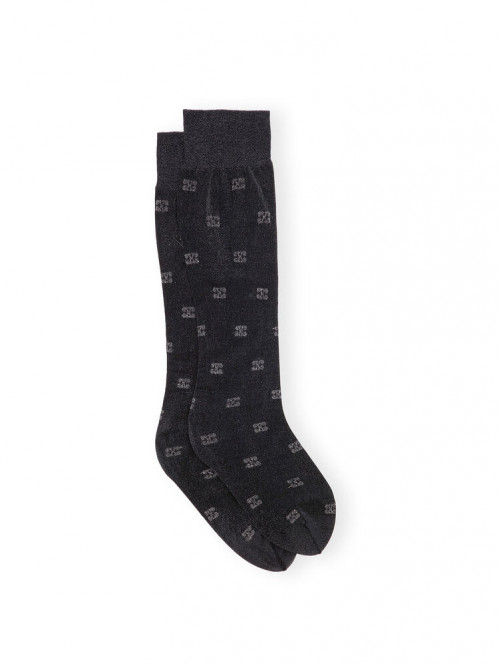 Butterfly lace socks glitter black 
