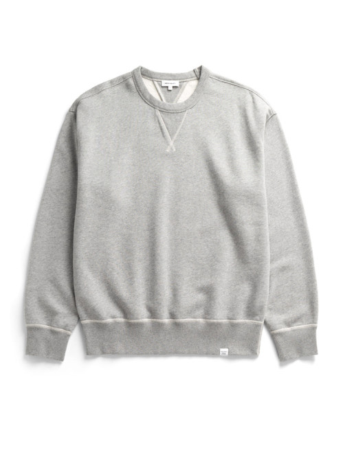 Gilja brushed diagonal cotton fleece grey mel 