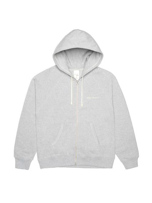 Gunde logo zip hoodie grey mel 