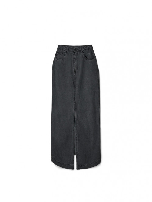 Classic jeans skirt washed black 