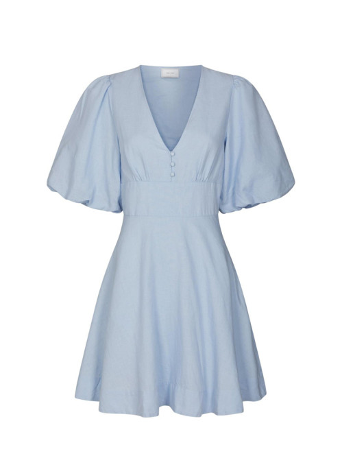 Halli linen dress light blue 