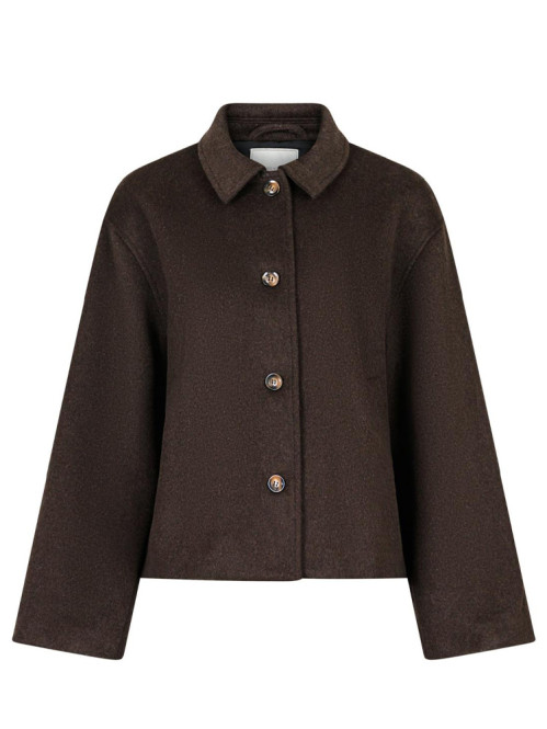 Hamra wool jacket chocolate brown 