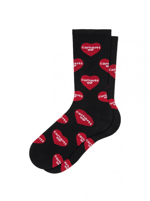 Heart logo socks black 