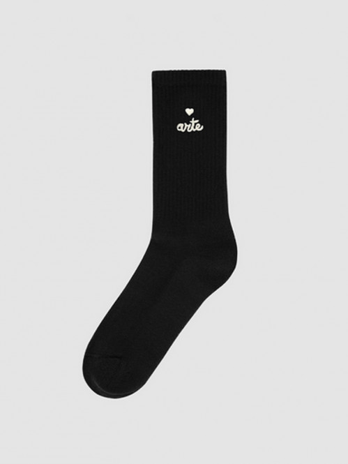 Heart logo socks black 