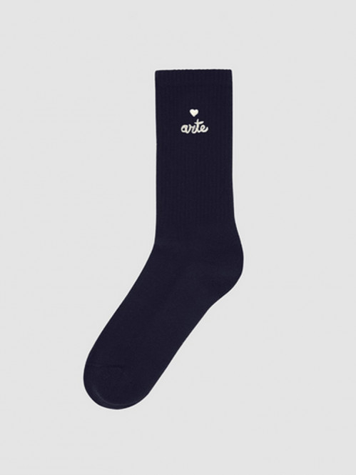 Heart logo socks navy 