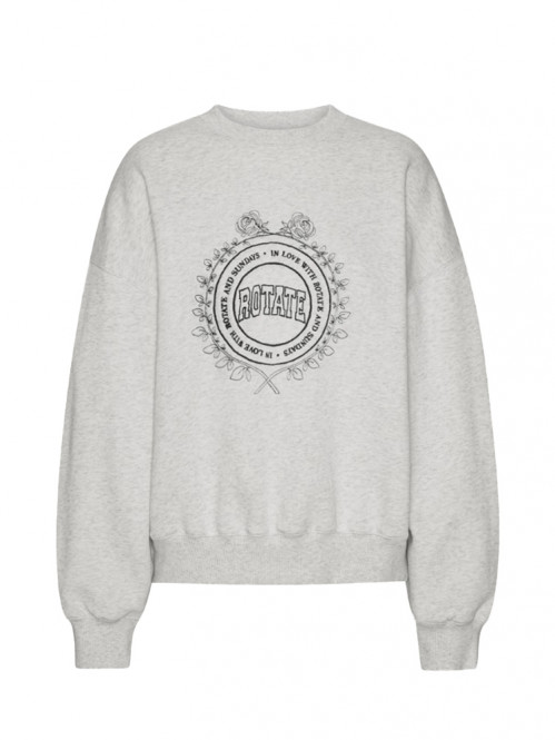 Heavy sweat crewneck white mel 
