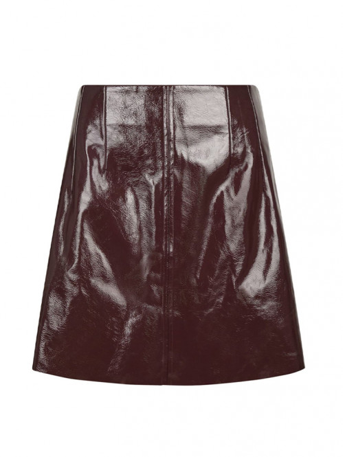Hemie patent skirt burgundy M