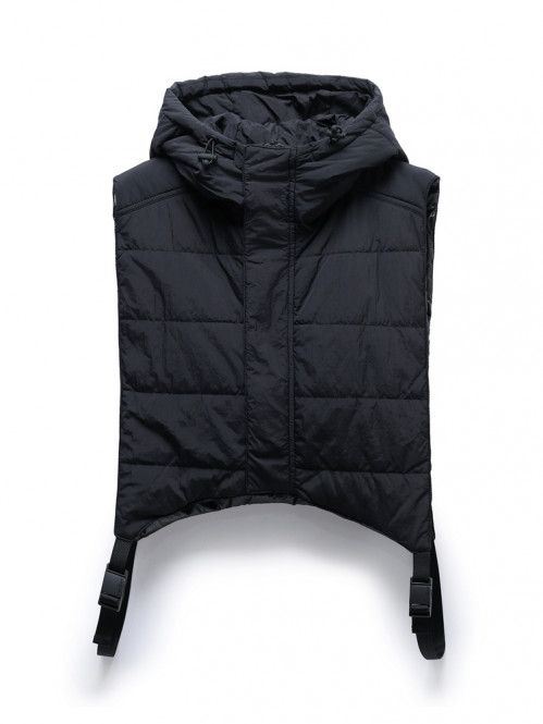 Hixon hood vest black 