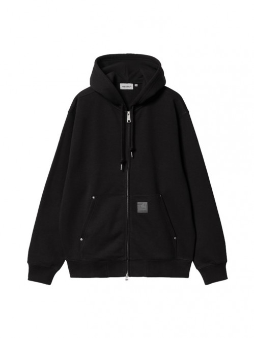 Hooded eldon sweat jacket black 