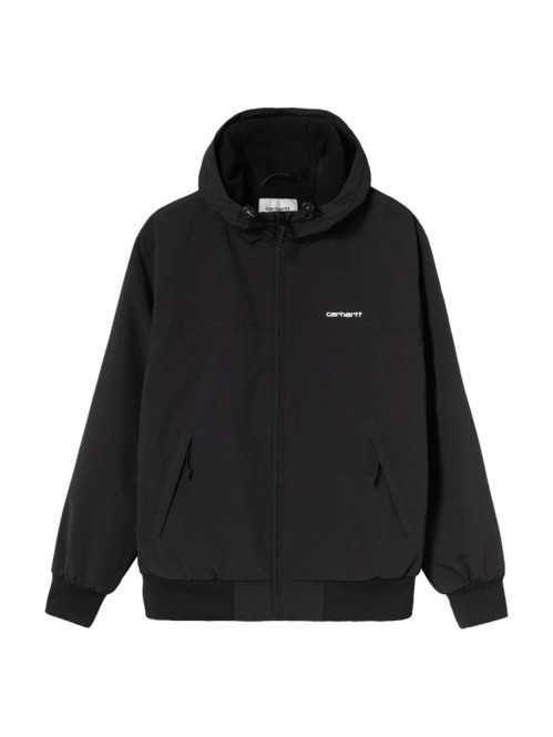 Hooded sail jacket black 