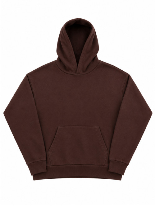 Hoodie dk. brown 