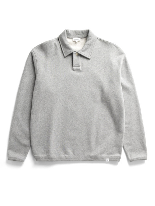 Huartdal brushed diagonal cotton fleece grey mel 