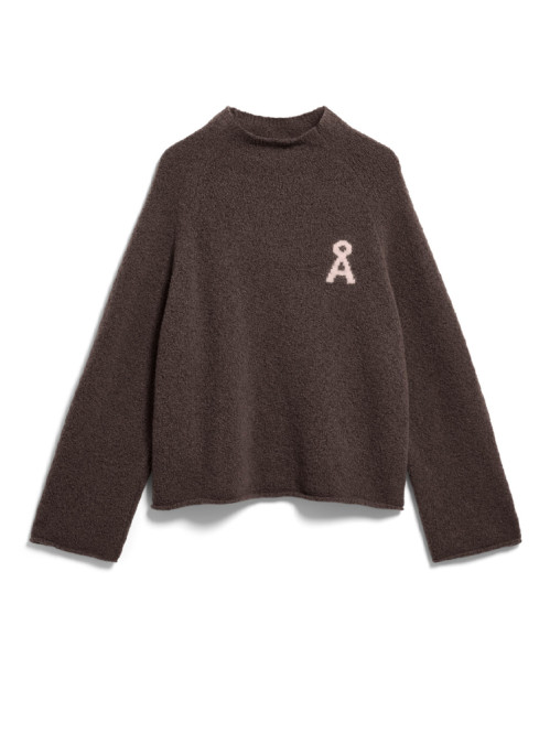 Iconic a bouclé pullover claystone 