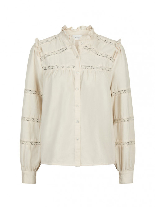 Isala corduroy shirt ivory 