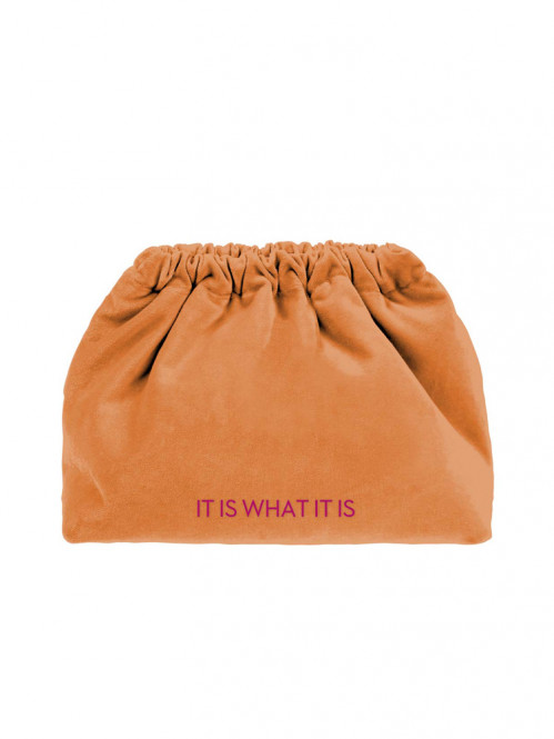 Velvet clutch it is what it is 