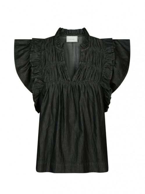 Jayla denim top black 