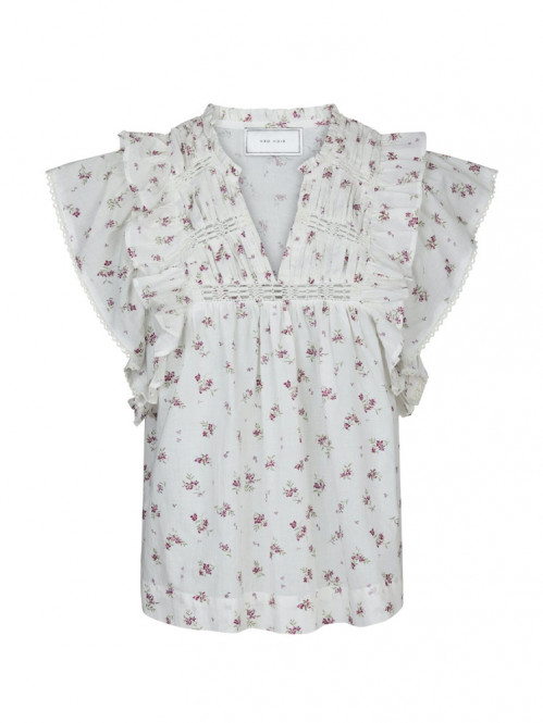 Jayla small blossom blouse creme 