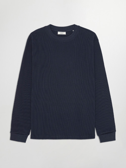 Jett waffle longsleeve navy blue 