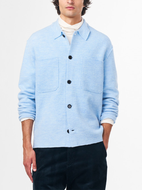 Jonas wool shirt powder blue 