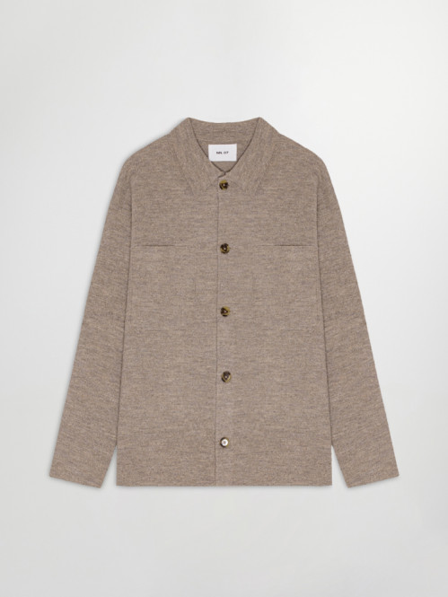 Jonas wool shirt  khaki beige 