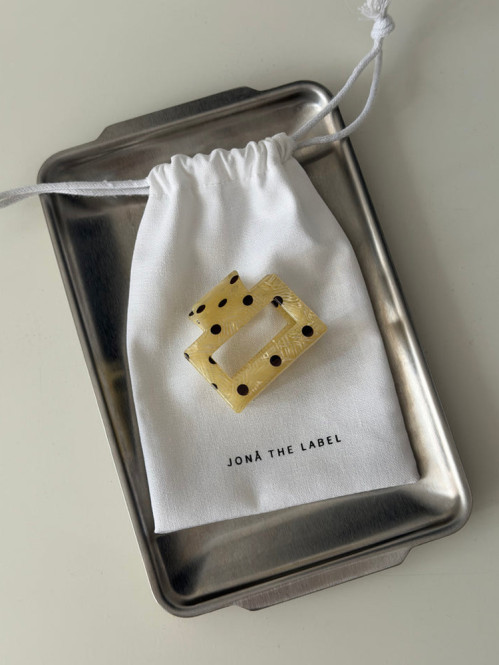Josefin clip yellow polkadot 