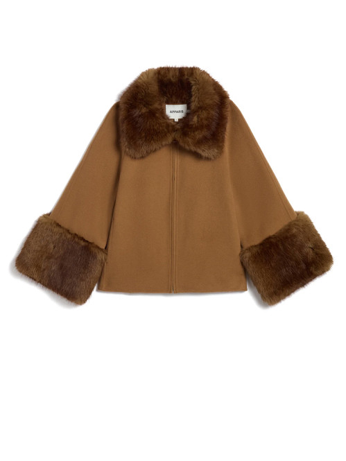 Judie wool coat camel mink 