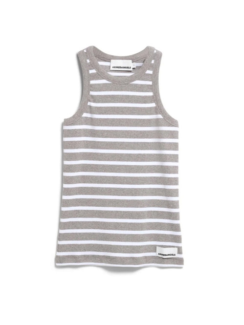 Kanitaa Stripes top silver white 